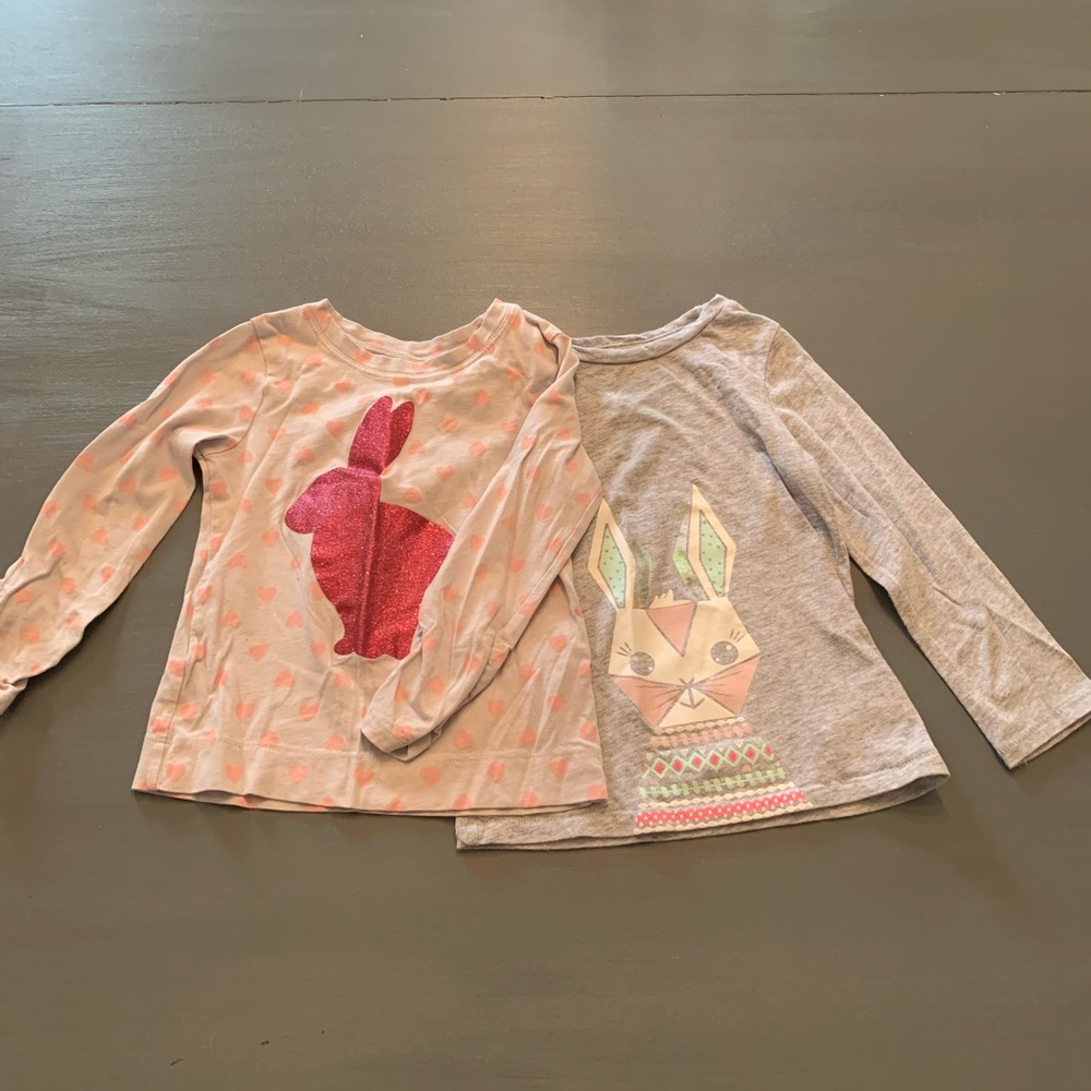 Bunny Bundle! Toddler LS Spring Tees! Sz 3T 🐇🌸